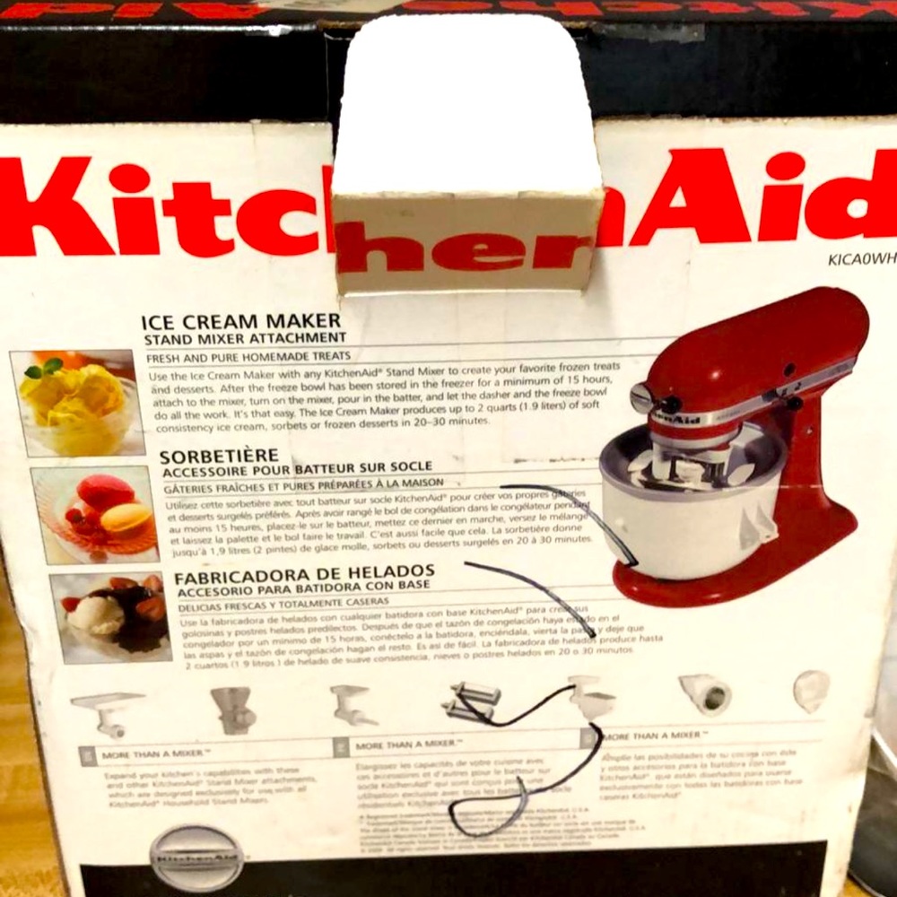 Kitchen aid ice cream attachment